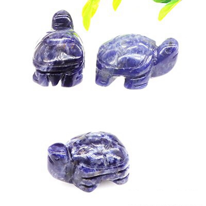 Natural Quartz Carved Longevity Tortoise Crystal Healing Gemstone Animal Turtle