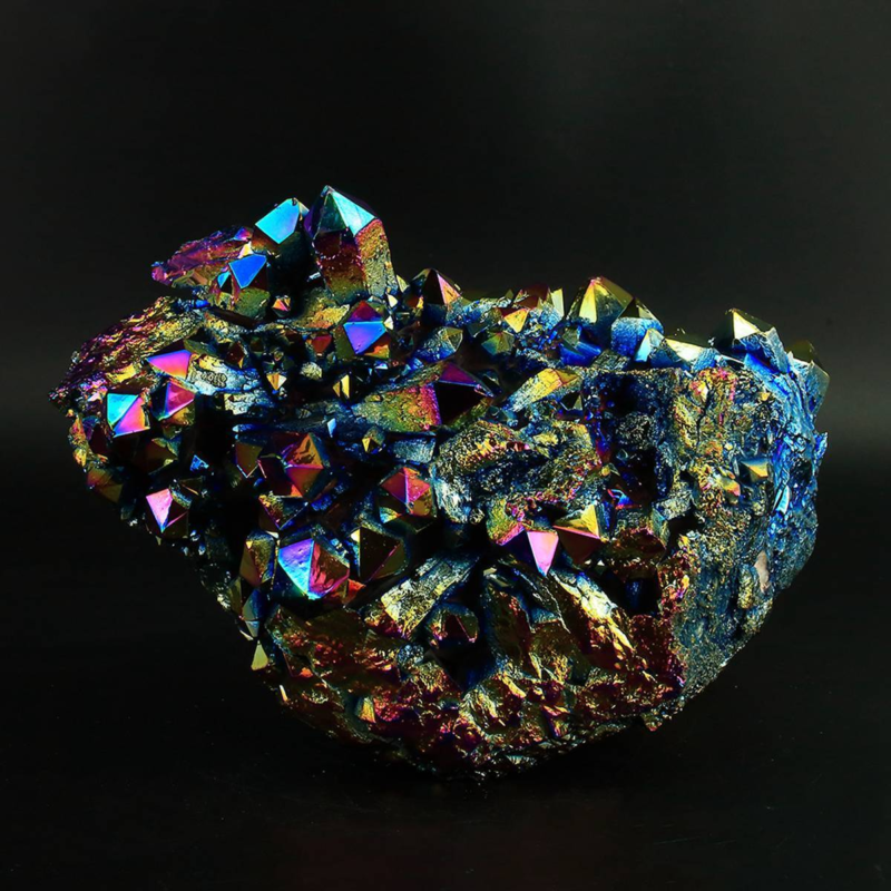 3294g Colourful Crystal Cluster Quartz Mineral Specimen Decoration Electroplate