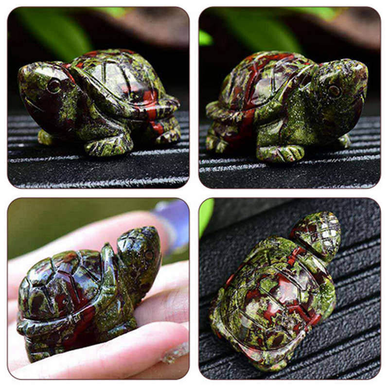 Natural Quartz Crystal Longevity Chakra Healing Stone Carved Turtle Animal Reiki