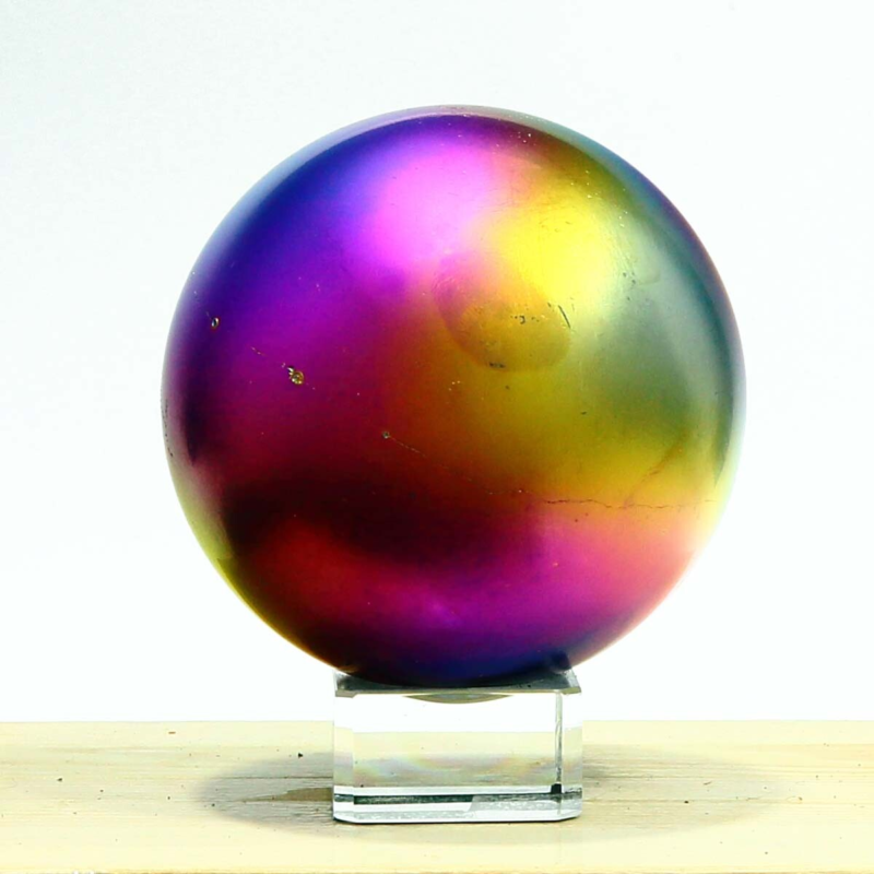 797g Natural Crystal Electroplated Rainbow Crystal Ball Quartz Sphere Healing