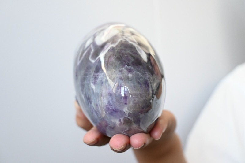 4.2LB Top Natural Dreamy Amethyst Quartz hand Carved Crystal Alien Skull reiki