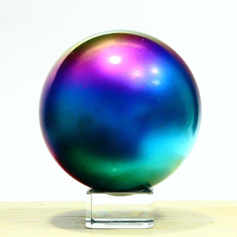 811g Natural Crystal Electroplated Rainbow Crystal Ball Quartz Sphere Healing