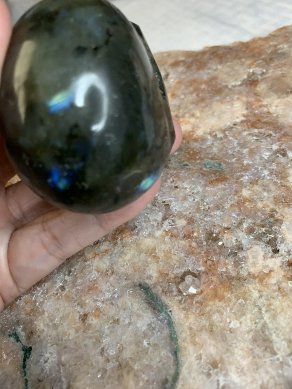 Labradorite Crystal Skull Small Hand Carved 2 1/2” Reiki Chakra Healing Stone