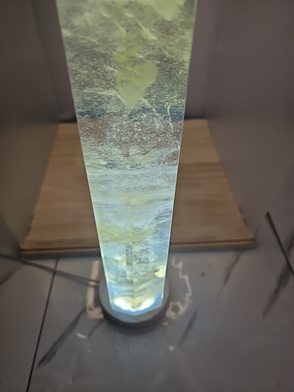 6.08LB  Yellow Smelt Melting Quartz Crystal Point Tower Polished Healing