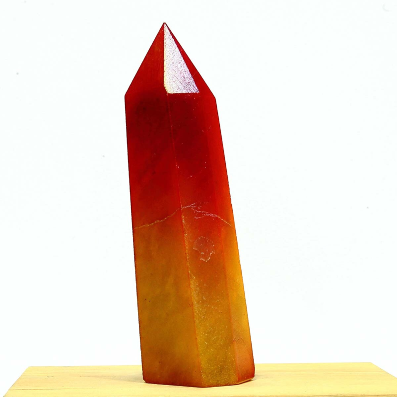 328g Electroplated Natural Crystal Quartz Tower Crystal Point rainbow Healing
