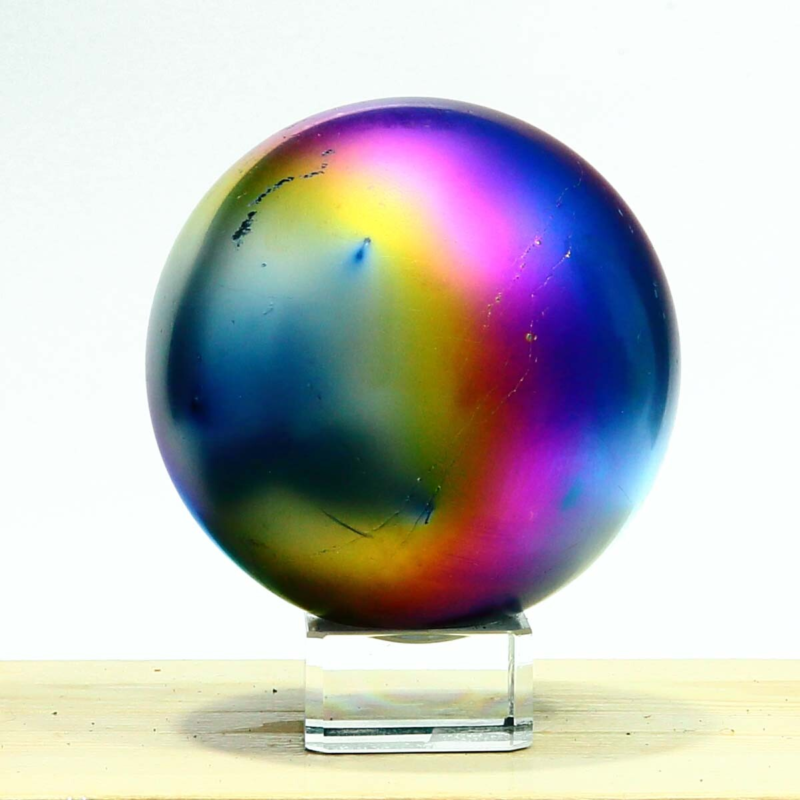 797g Natural Crystal Electroplated Rainbow Crystal Ball Quartz Sphere Healing