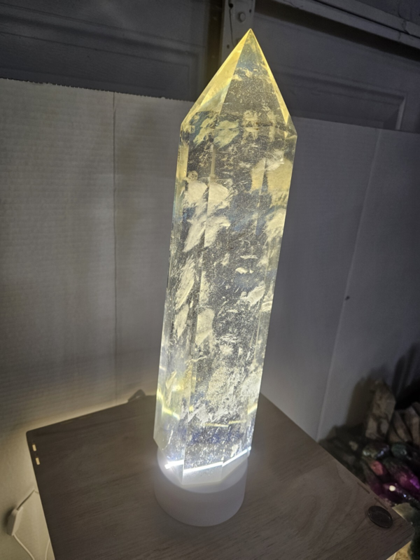 8.9LB 15" Huge Yellow Smelt Melting Quartz Crystal Point Tower Polished Healing