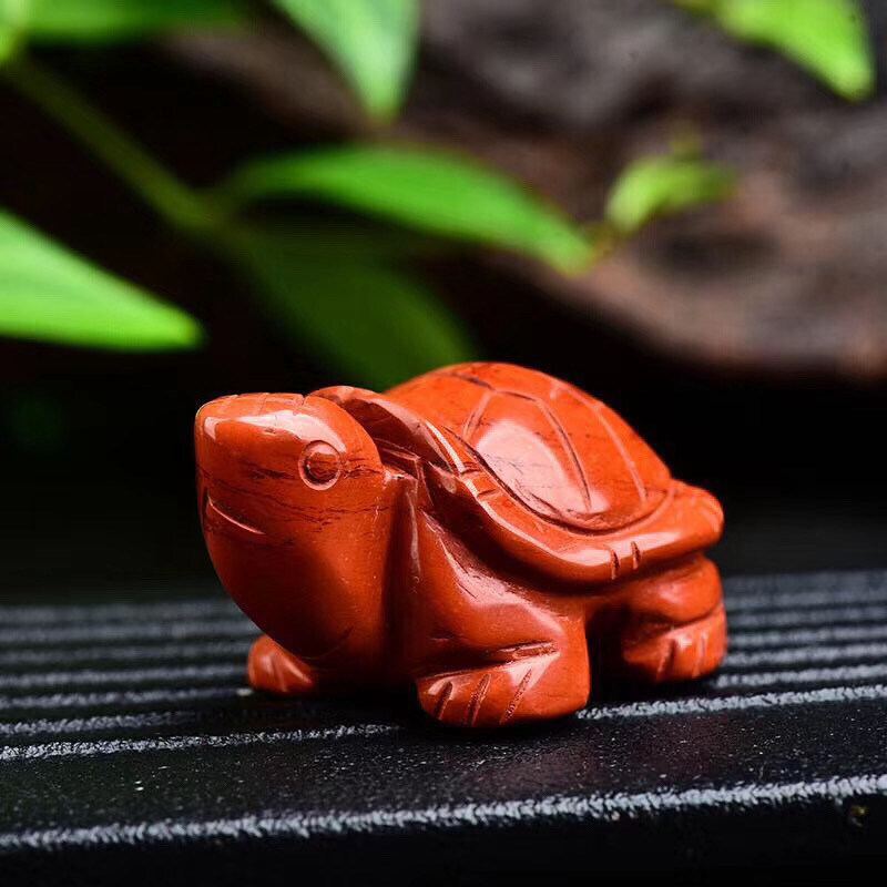 Natural Quartz Carved Longevity Tortoise Crystal Healing Gemstone Animal Turtle