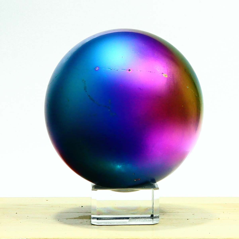 797g Natural Crystal Electroplated Rainbow Crystal Ball Quartz Sphere Healing