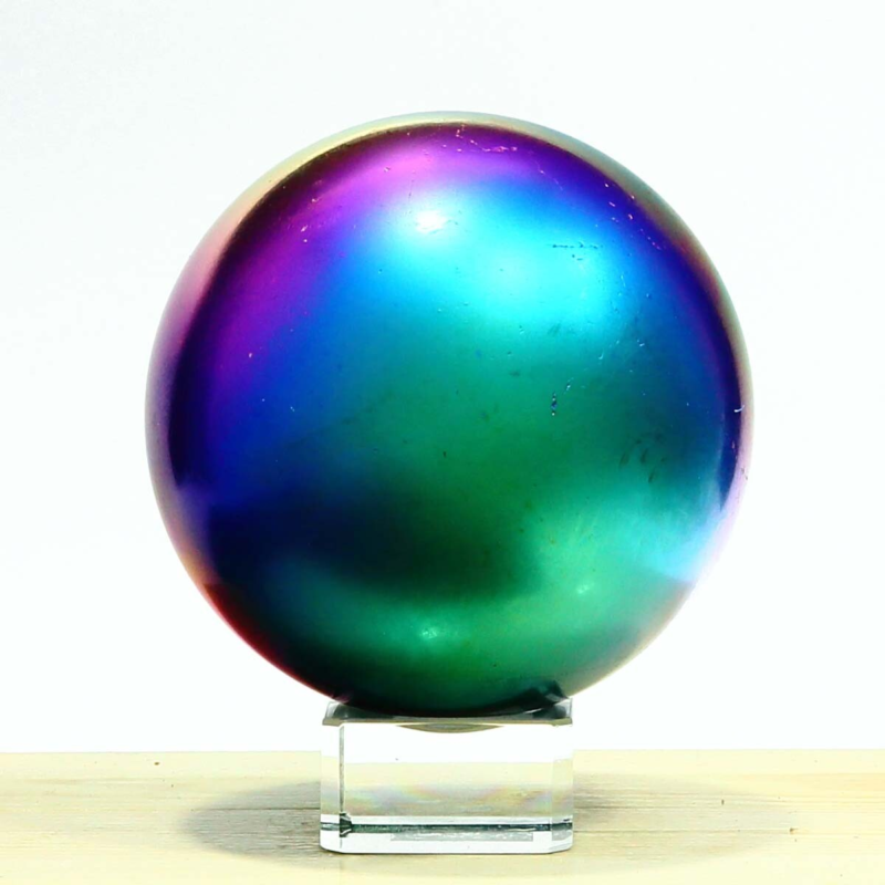 811g Natural Crystal Electroplated Rainbow Crystal Ball Quartz Sphere Healing