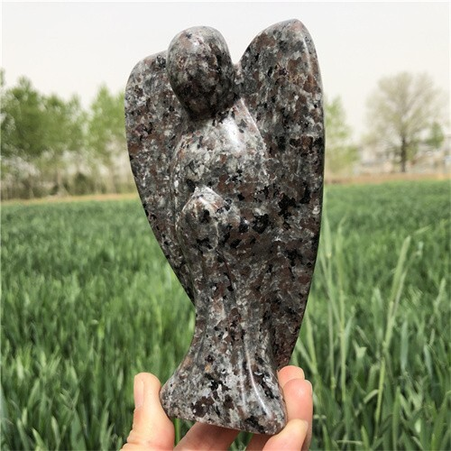 630g Natural Yooperlite Angel Hand Carved Reiki Quartz Crystal Skull Specimen Cr