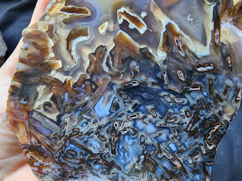 2.5 lbs (1.15 kg) Blue Agate Slab Quartzite, Raw Agate, Agate Rough Lapidary Materials