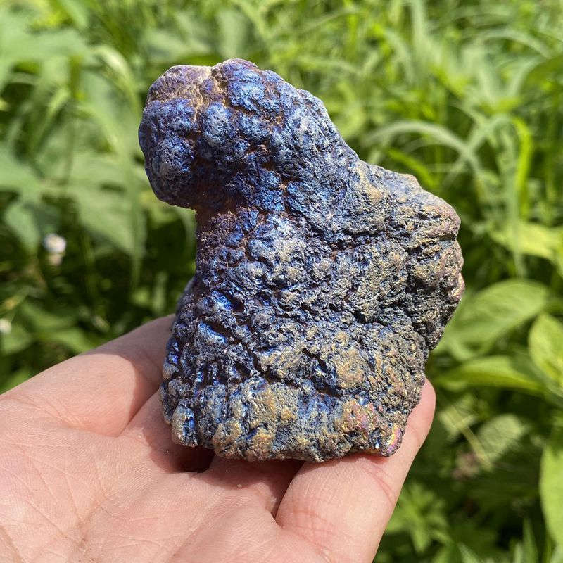 200g Electroplating color Natural Crystal Agate cave ornaments crystal cluster q