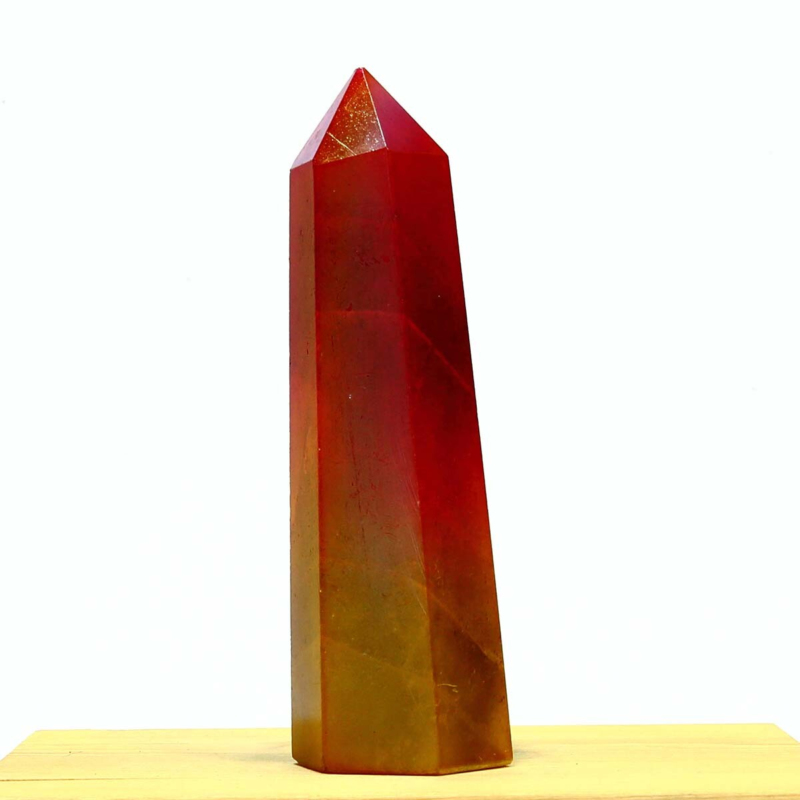 263g Electroplated Natural Crystal Quartz Tower Crystal Point rainbow Healing