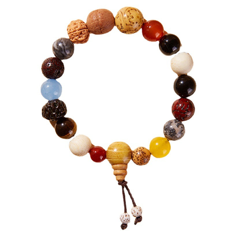 New Lingyin 18 Seeds Bodhi Seeds Bracelet Bracelets for Men and Women/Couple Duobao18Seed Buddha Beads Crafts Ornament