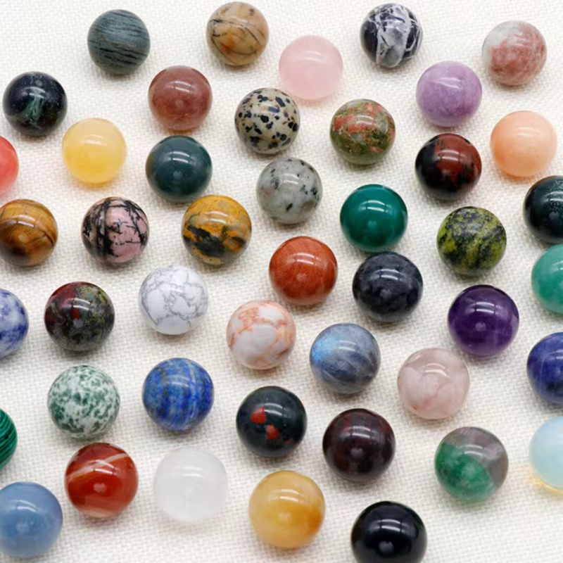 50pc Natural Crystal Non-porous Energy Crystal Sphere of Different Materials