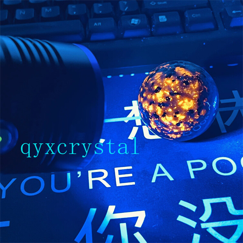 5pcs Natural Yooperite Ball Flame&apos;s stone 17mm+ sphere quartz crystal Healing