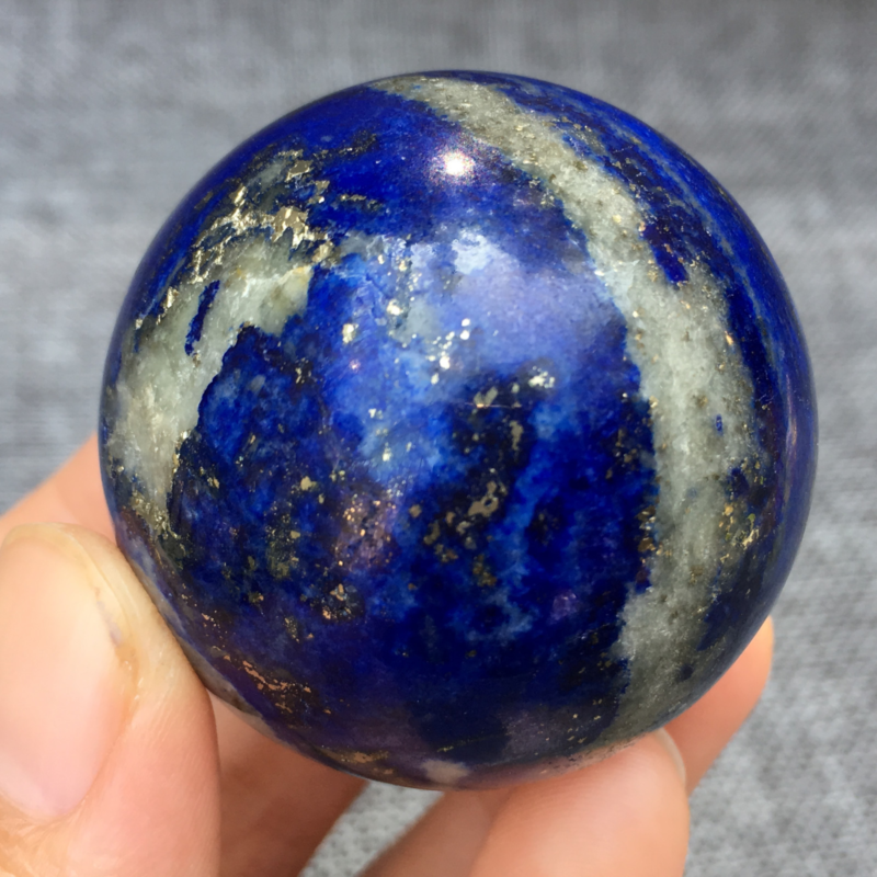 Natural Lapis lazuli Sphere quartz crystal ball rock Healing 40mm+ 1pc
