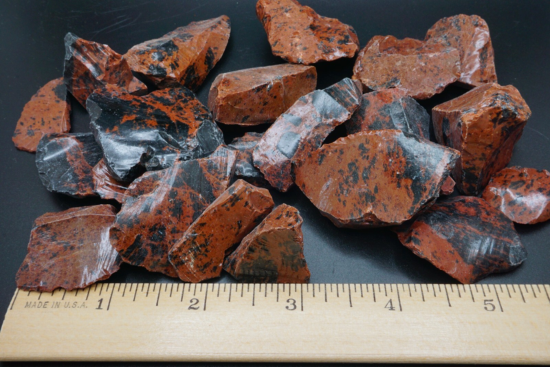 Mahogany Obsidian 1/2 Lb Box Natural Brown Black Crystal Chunks Volcanic Glass