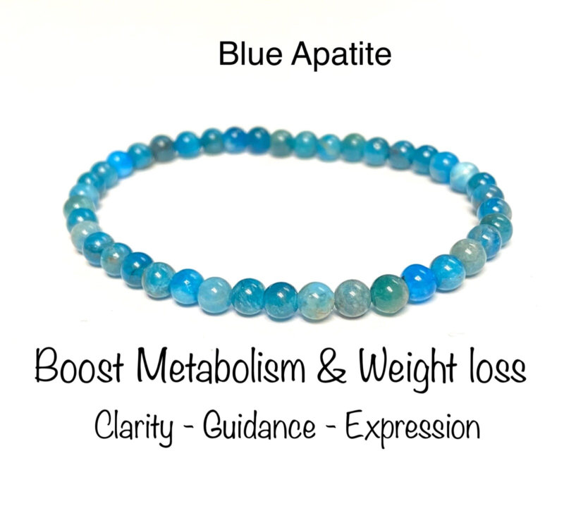 Natural Stone Stretch Bracelet 4mm - Healing Gemstone Beaded thin stackable USA