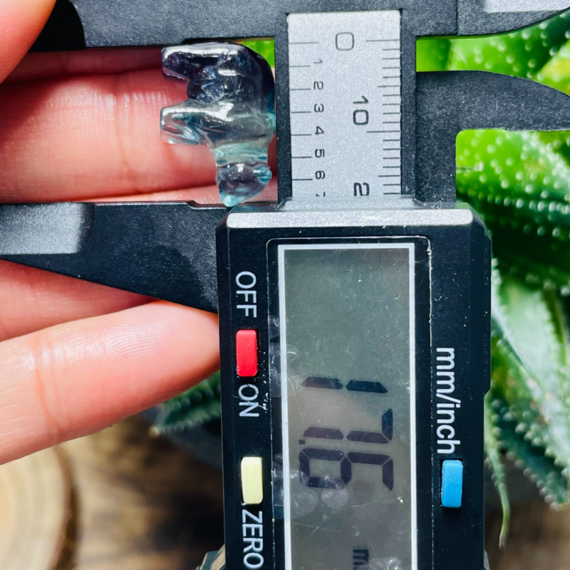 4Natural Fluorite Carved Mini Bear Skull Quartz Crystal Reiki Healing