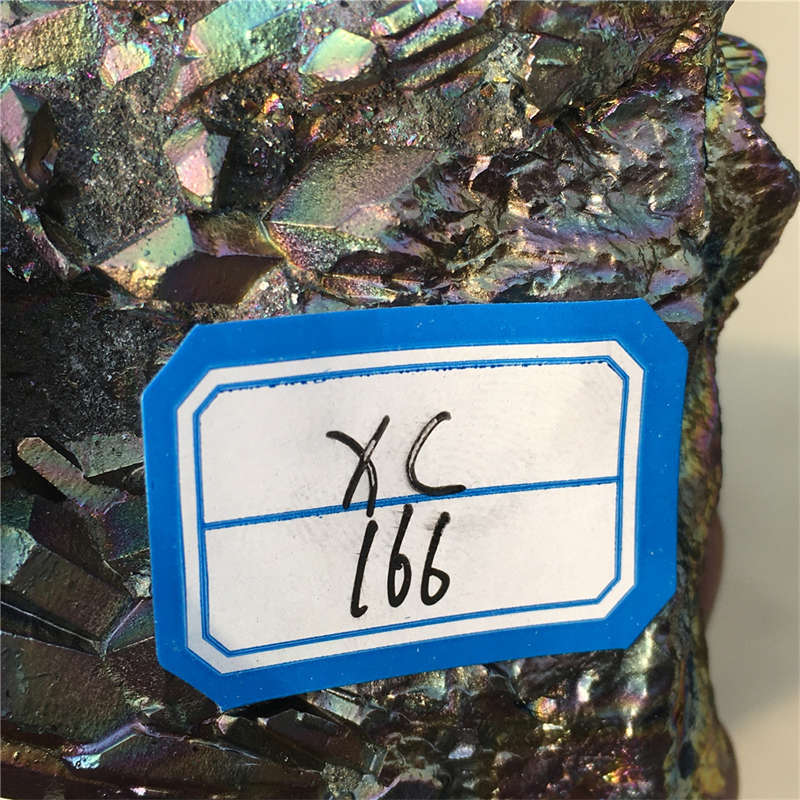 210g Electroplate Rainbow cluster quartz crystal mineral specimen reiki healing