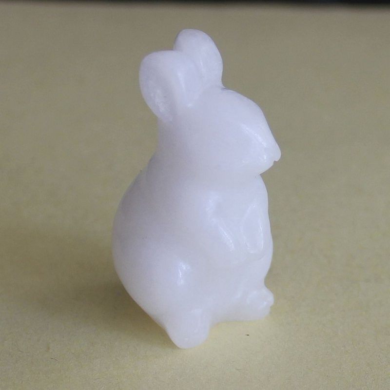 Carved gemstone crystal rabbit bunny figurine animal carving home decor 1.5&apos;&apos;