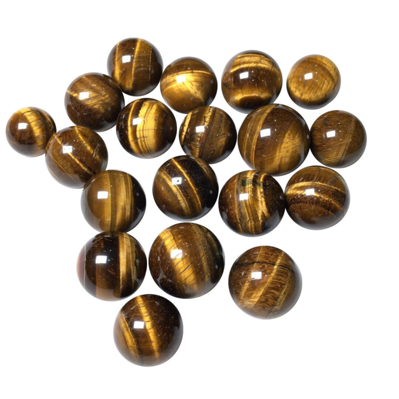 AAAA 40mm Natural Tiger&apos;s eye jasper sphere Quartz Crystal Ball Healing US Ship