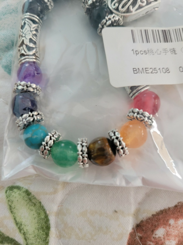 Hithop 10MM 7 Chakra Religion Healing Balance Stone Beaded Bracelet Yoga Reiki C