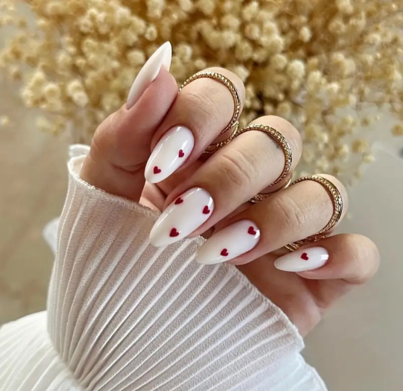 24pcs Press On False Finger Nails Fake Nails Glittered Solid Colours 52 Options
