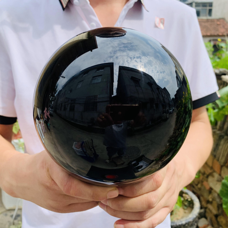 8.95LB natural obsidian Quartz sphere Crystal polished Ball Healing home decor