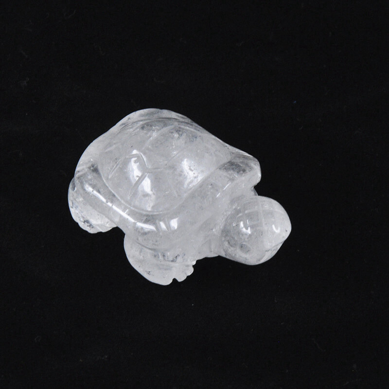 Natural Quartz Carved Longevity Tortoise Crystal Healing Gemstone Animal Turtle