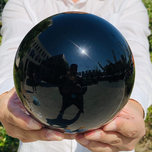5.51LB Natural Obsidian Crystal Ball Quartz Crystal Energy Ball Reiki Healing