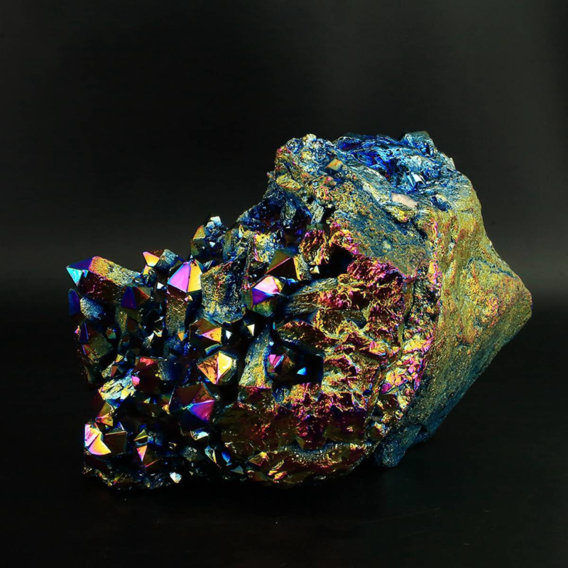 3294g Colourful Crystal Cluster Quartz Mineral Specimen Decoration Electroplate