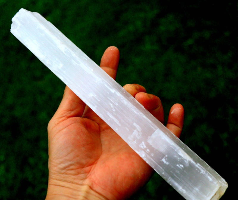 10 inch Morocco Gypsum Selenite Crystal! 5E12