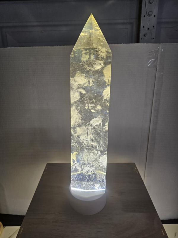 8.9LB 15" Huge Yellow Smelt Melting Quartz Crystal Point Tower Polished Healing