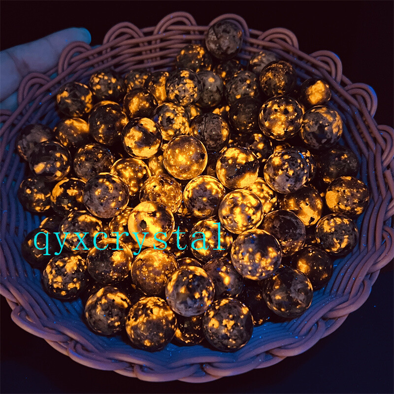 5pcs Natural Yooperite Ball Flame&apos;s stone 17mm+ sphere quartz crystal Healing
