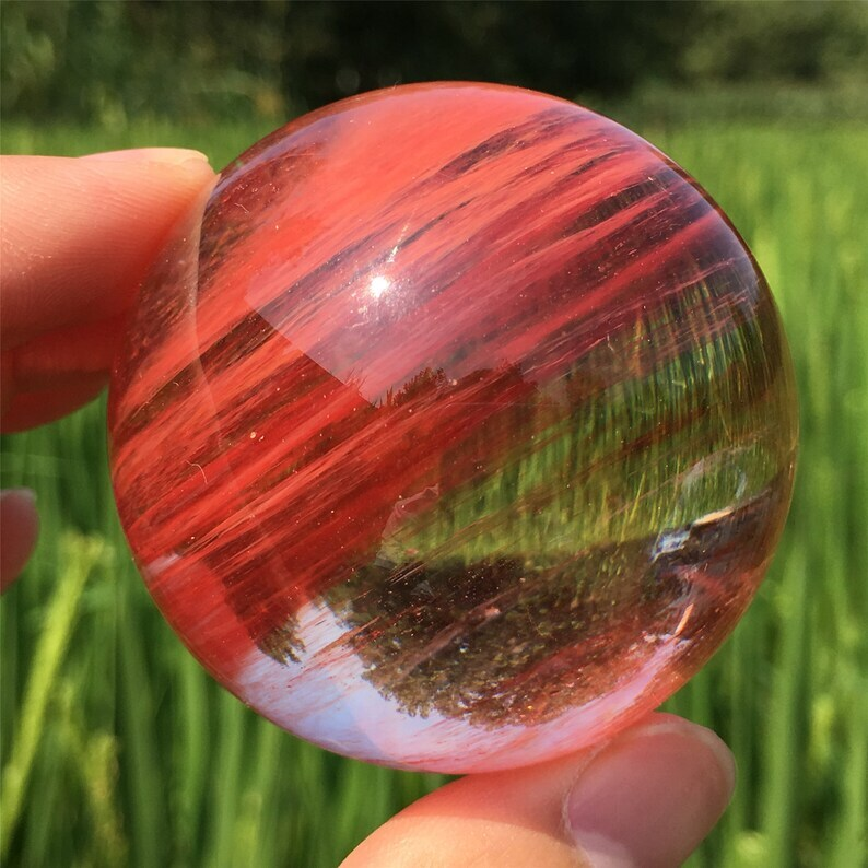 3pc MIX Melting Stone Ball Quartz Crystal Divination Mineral Specimen Reiki Heal