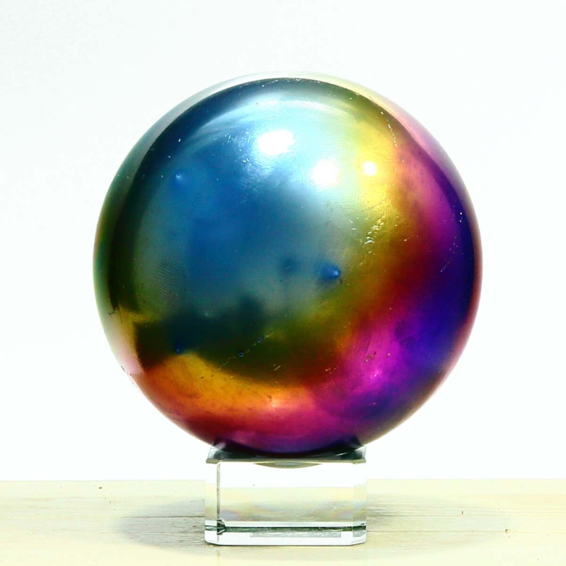 811g Natural Crystal Electroplated Rainbow Crystal Ball Quartz Sphere Healing