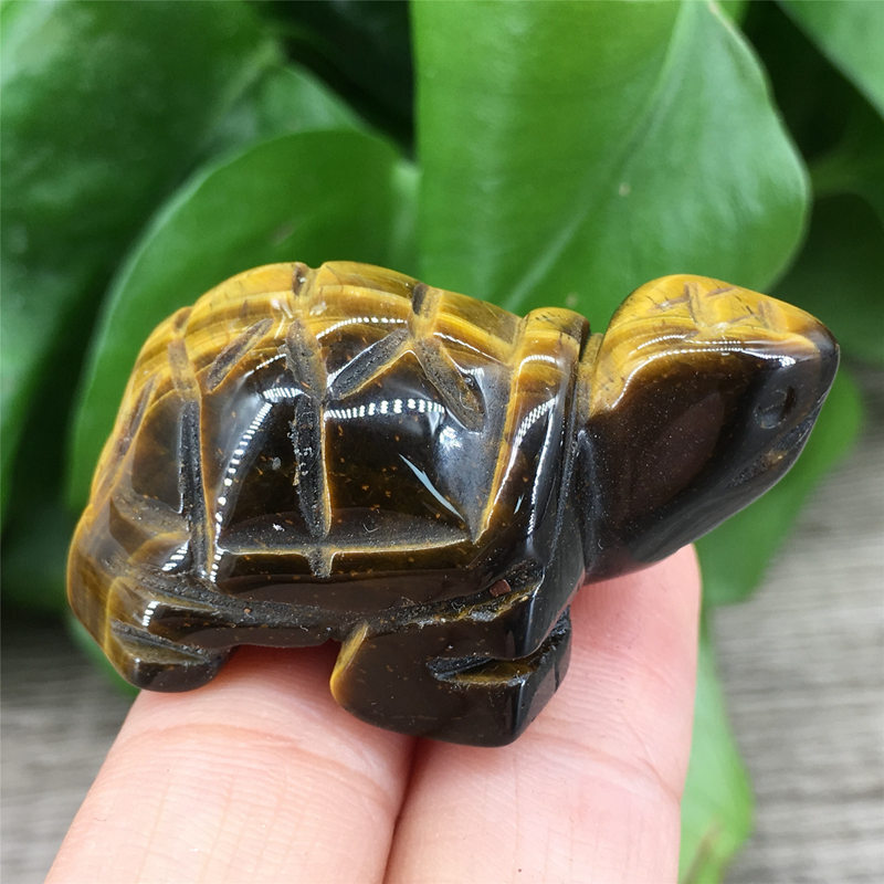 Natural Quartz Crystal Longevity Chakra Healing Stone Carved Turtle Animal Reiki