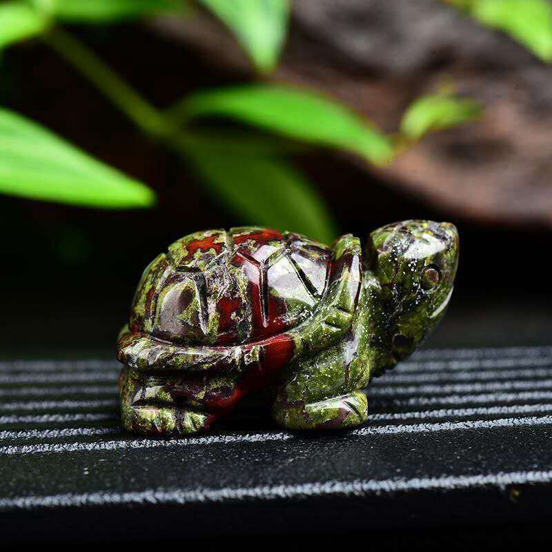 Natural Quartz Carved Longevity Tortoise Crystal Healing Gemstone Animal Turtle