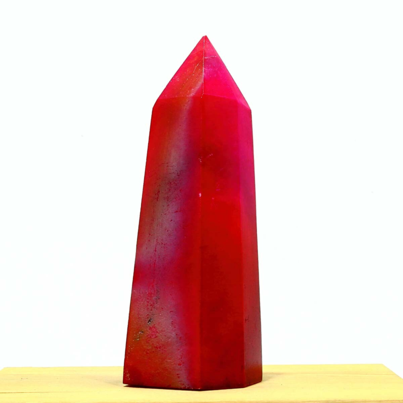 363g Electroplated Natural Crystal Quartz Tower Crystal Point rainbow Healing