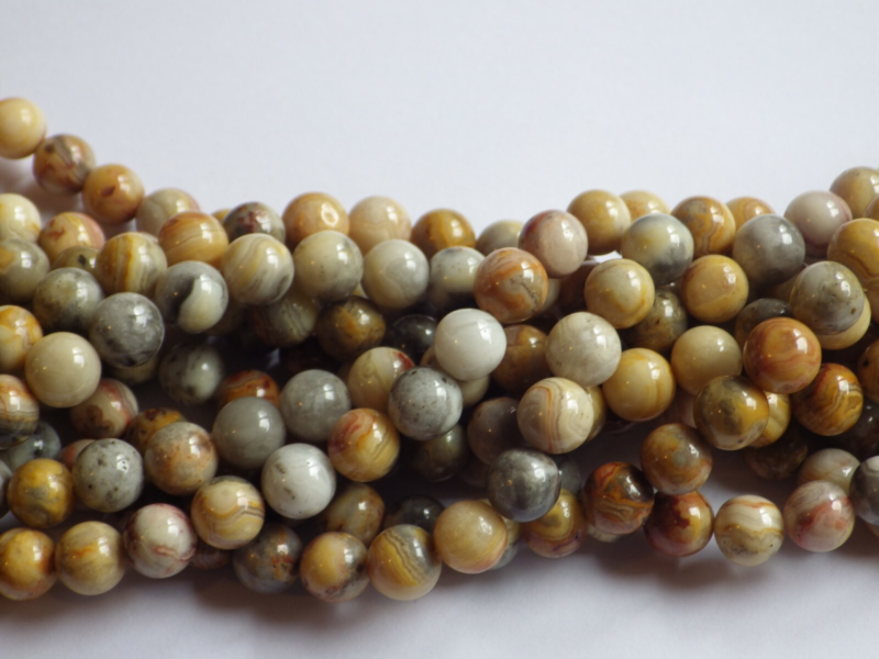 8mm Semi Precious Gemstone Rounds Beads for Jewellery Making (app. 46-50 beads)