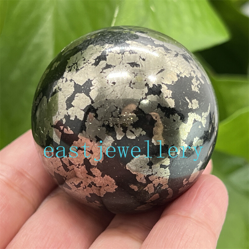 40mm+ Natural Chalcopyrite Carved sphere quartz crystal Ball Reiki Healing 1pc