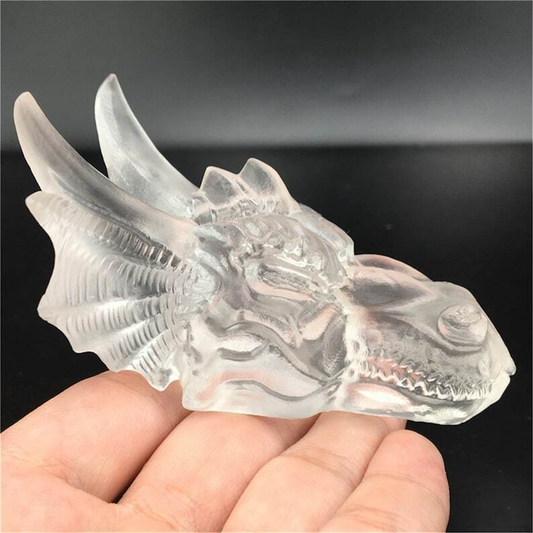 Hand Carved Clear melting stone Dragon Quartz Crystal Specimen,Reiki Healing 1PC