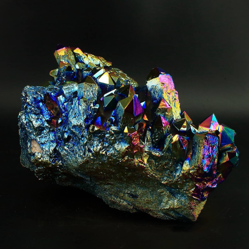 3294g Colourful Crystal Cluster Quartz Mineral Specimen Decoration Electroplate