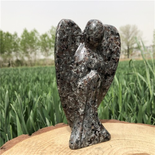 630g Natural Yooperlite Angel Hand Carved Reiki Quartz Crystal Skull Specimen Cr