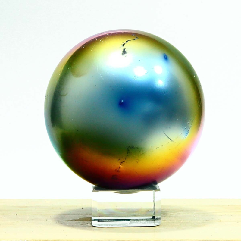 797g Natural Crystal Electroplated Rainbow Crystal Ball Quartz Sphere Healing