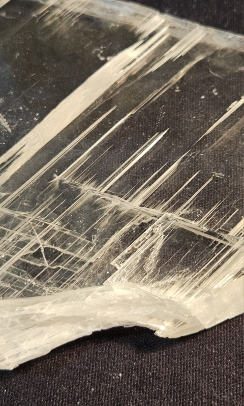 Natural Selenite Window Crystal Slab Raw Gypsum Plate Healing Reiki Mineral 142g