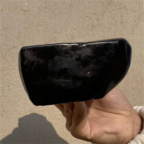 670g Natural carved Gold obsidian owl Reiki crystal skull decor crystal gift